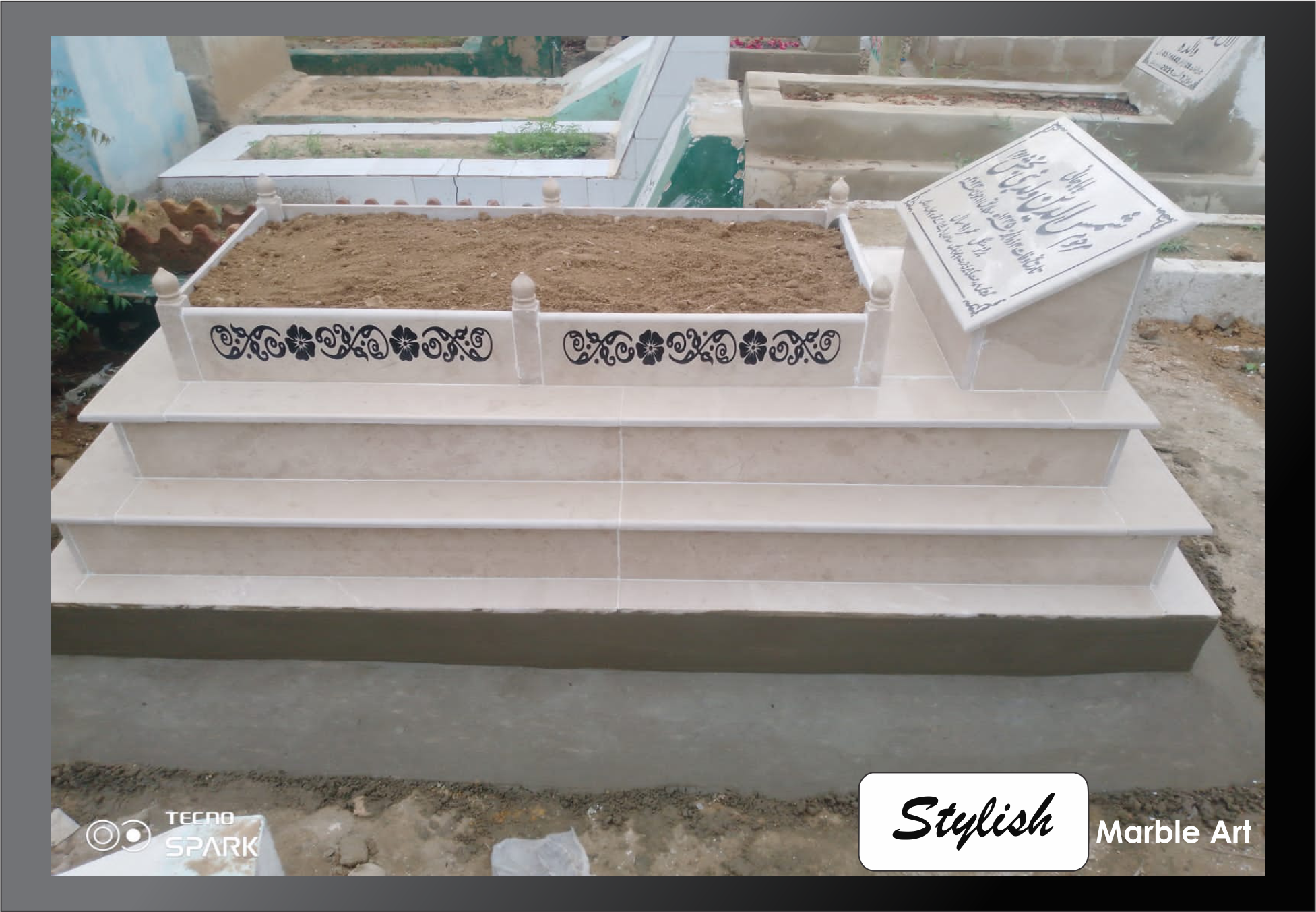 Elegant gravestone design for a loved one - a Gravestones & Grave Making example from Stylish Marble Art