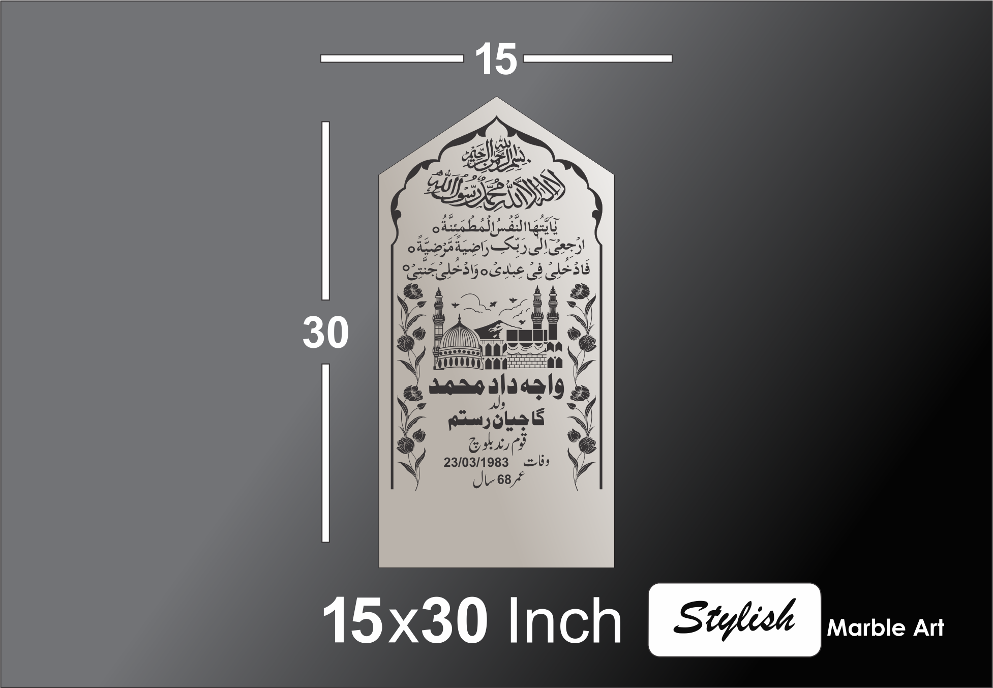 Complete grave making and memorial service - a Gravestones & Grave Making example from Stylish Marble Art