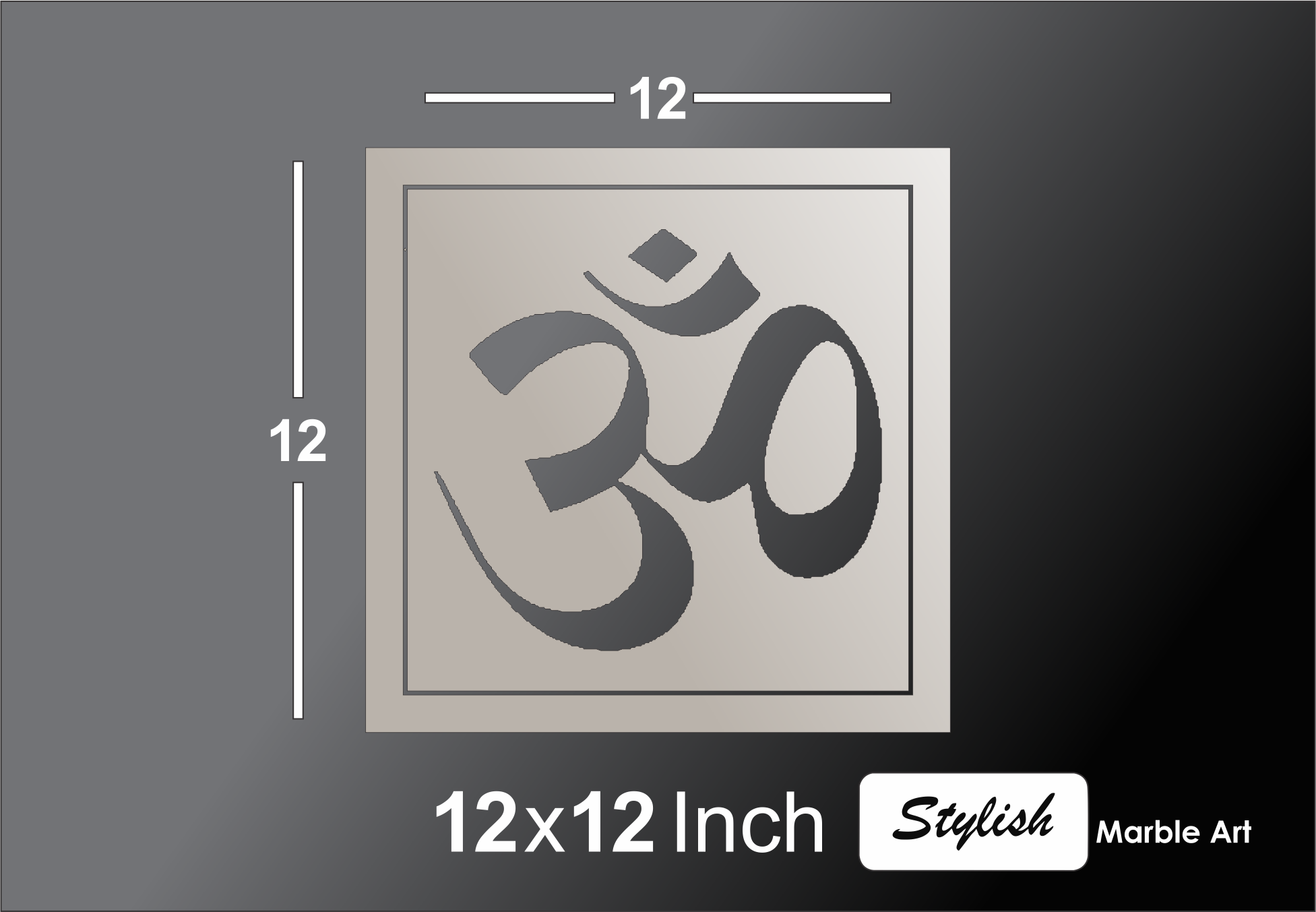 Detailed religious symbol carving in stone - a Custom Engraving on Natural & Artificial Marble example from Stylish Marble Art